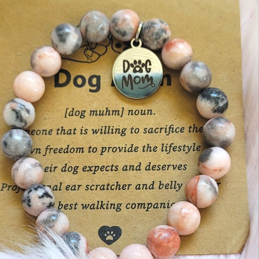Dog Mom Stone Bracelet - Picture 3 of 3